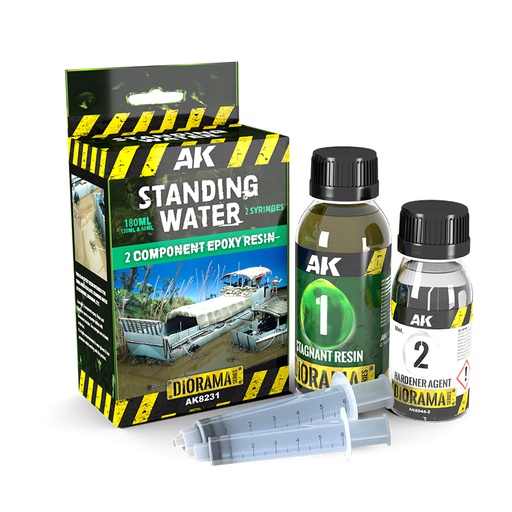 [ AK8231 ] Ak-interactive Dioramas RESIN STAGNANT WATER COMPONENTS EPOXY RESIN 180ML