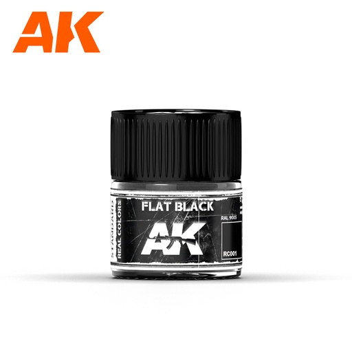 [ AKRC001 ] Ak-interactive Real Colors Flat Black 10ml