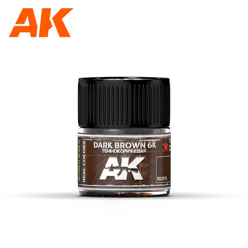 [ AKRC074 ] Ak-interactive Real Colors Dark Brown 6K  10ml