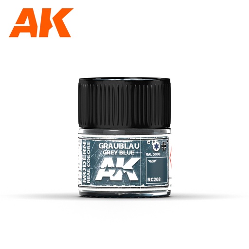 [ AKRC208 ] Ak-interactive Real Colors Graublau-Grey Blue RAL 5008, 10 ml