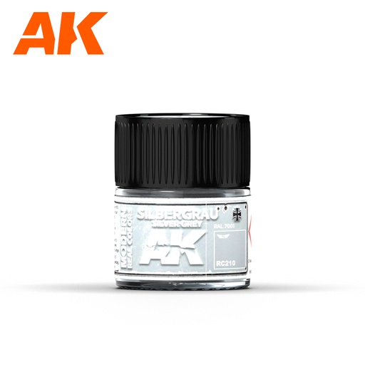 [ AKRC210 ] Ak-interactive Real Colors Silbergrau -Silver Grey RAL 7001 10ml