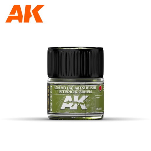 [ AKRC306 ] Ak-interactive Real Colors IJN M3 (M) MITSUBISHI Interior Green 10ml