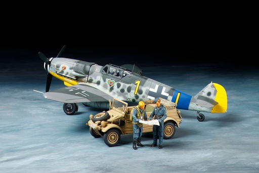 [ T25204 ] Tamiya Bf109 G-6 & Kübelwagen 1/48