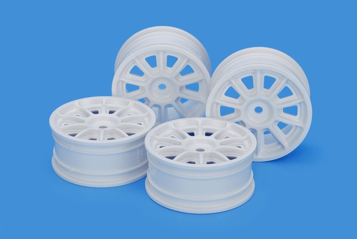 [ T22067 ] Tamiya TH 10-Spoke wheels (white) (24mm width offset 0)