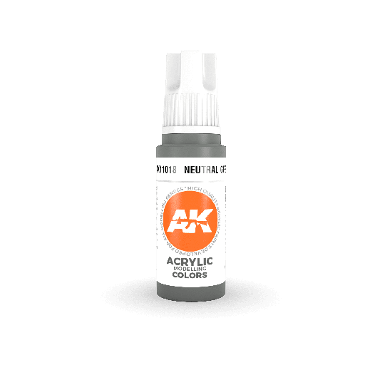 [ AK11018 ] Ak-interactive Acrylics 3GEN Neutral Grey 17ml