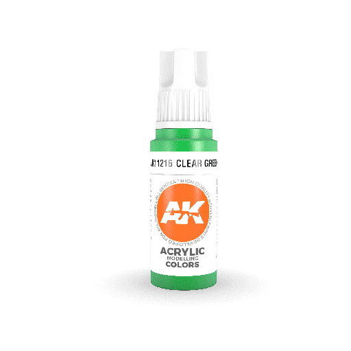 [ AK11216 ] Ak-interactive Acrylics 3GEN Clear Green 17ml
