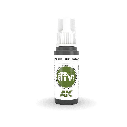 [ AK11316 ] Ak-interactive Acrylics 3GEN RAL 7021 Dunkelgrau