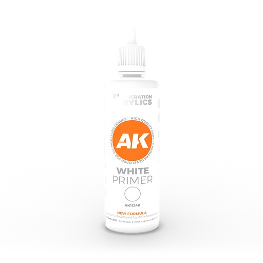 [ AK11240 ] Ak-interactive Acrylics 3GEN White Primer 100 ml 3GEN