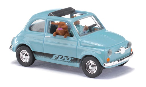 [ BUSCH48735 ] Busch Fiat 500 met bestuurder en hond 1/87