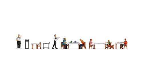 [ NO16246 ] Figuren Set " Restaurant "