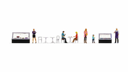 [ NO16245 ] Figuren Set " Café "