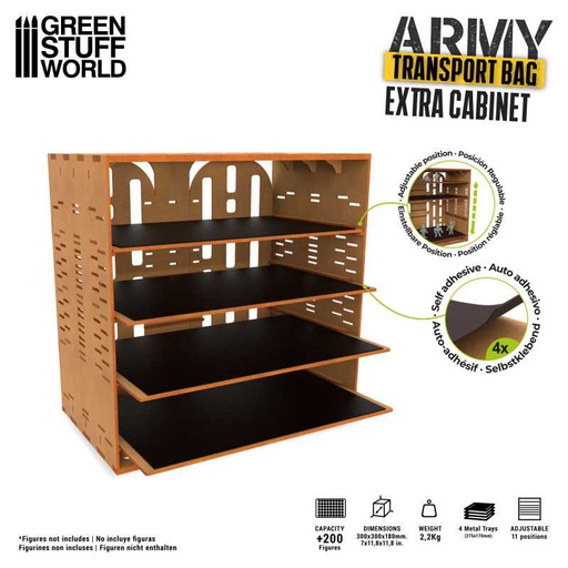 [ GSW11937 ] Green stuff world Army transport bag extra cabinet