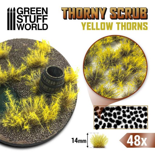 [ GSW11502 ] Green stuff world Thorny Scrubs - YELLOW THORNS