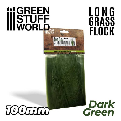 [ GSW3347 ] Green stuff world long grass flock dark green 100mm