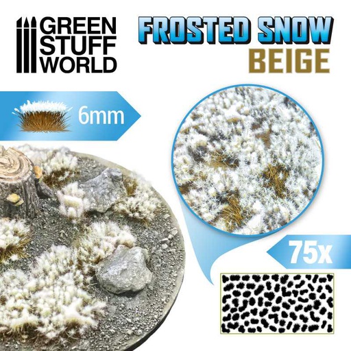 [ GSW11789 ] Green stuff world Frosted tuft snow Beige 6mm