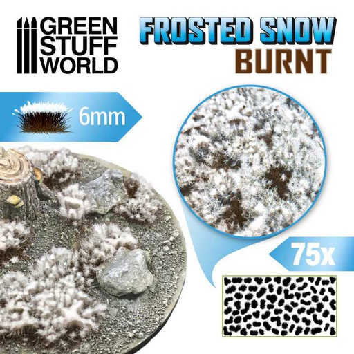 [ GSW11787 ] Green stuff world frosted tuft snow Burnt 6mm