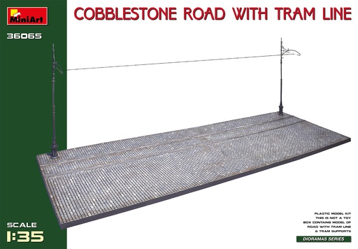 [ MINIART36065 ] MINIART Cobblestone road with tram line 1/35