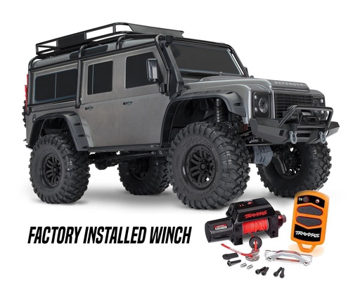 [ TRX-82056-84SLVR ] Traxxas Land Rover Defender crawler with winch - Silver