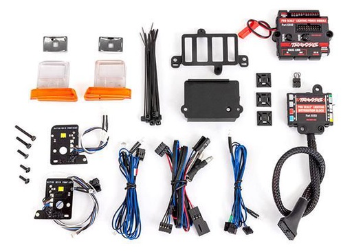 [ TRX-8035X ] Traxxas Pro Scale LED light set, TRX-4 Ford Bronco (1979), complete with power module (contains headlights, tail lights, side marker lights, & distribution block) (fits #8010 body) - TRX8035x
