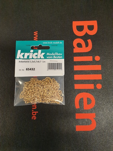 [ KR65432 ] Ankerketting 1,5 x 5,7 x 8,7 mm  - 1m