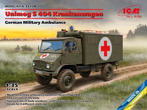 [ ICM35138 ] ICM Unimog S 404 Krankenwagen German Military Ambulance 1/35