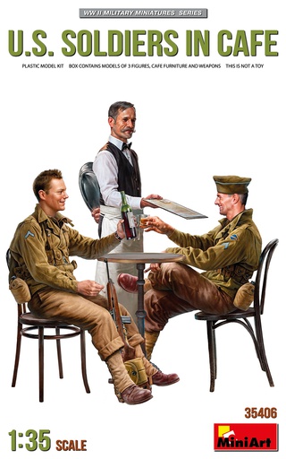 [ MINIART35406 ]  U.S. Soldiers in cafe 1/35