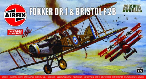 [ AIRA02141V ] Airfix Fokker DR.1 &amp; Bristol F.2B 1/72