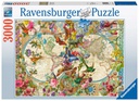 [ RAV171170 ]  Ravensburger puzzel Flora en fauna wereldkaart (3000 stukjes)
