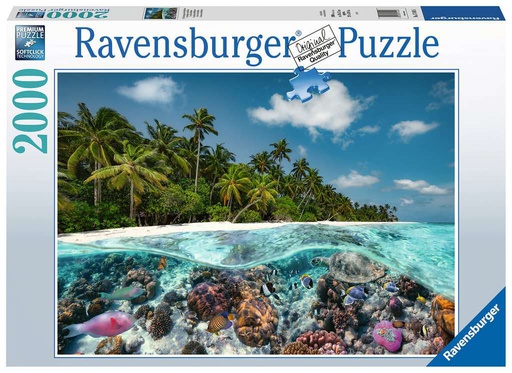 [ RAV174416 ] Ravensburger puzzel Een duik op de Malediven (2000 stukjes