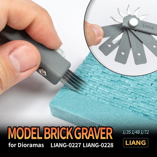 [ MIGLIANG-0227 ] Mig Liang Model Brick Graver for dioramas 1/35