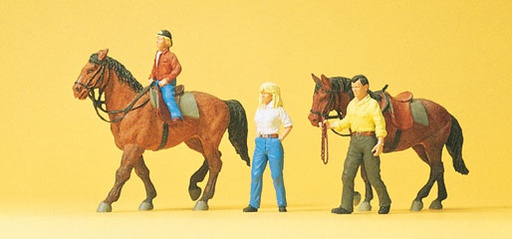 [ PRE10500 ] Preiser Paarden en ruiters 1/87