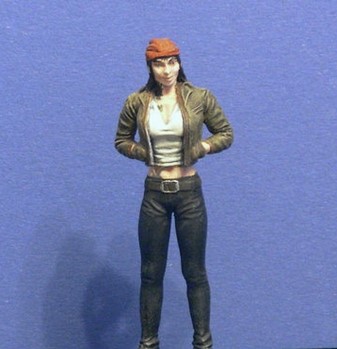 [ SP-TMF24047 ] Figure &quot;Biker girl # 2&quot; 1/24 unpainted