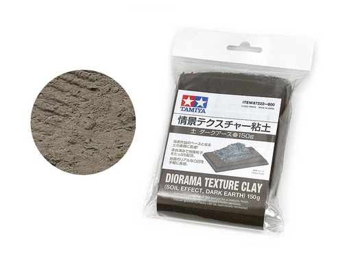 [ T87222 ] Tamiya diorama texture clay (soil effect, dark earth) 150g