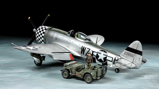 [ T25214 ] P-47D THUNDERBOLT + 1/4t 4x4 LIGHT VEHICLE