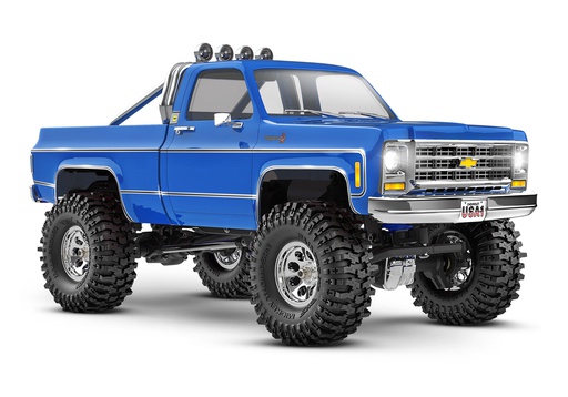 [ TRX-97064-1BLUE ] Traxxas TRX-4M High Trail crawler with 1979 Chevrolet K10 Truck body 1/18 4WD - Blue - trx97064-1blue