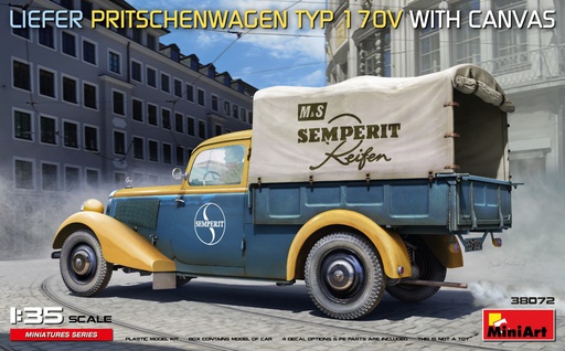 [ MINIART38072 ] Miniart Liefer Pritschenwagen Typ 170V With Canvas 1/35