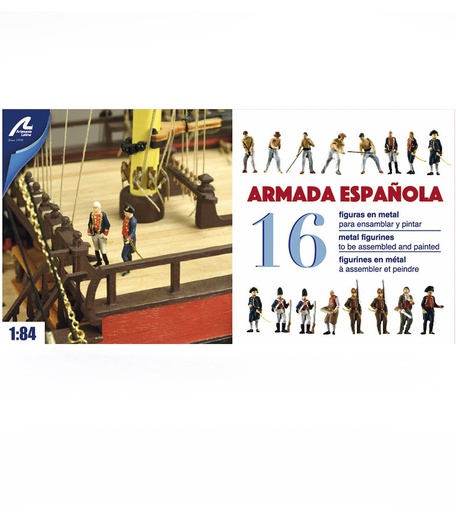 [ AL22901F ] Artesania Latina Spanish Navy Metal Figurines 1/84