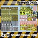 [ GSW2011 ] Green stuff world Waterslide Decals - Caution Strips and Signs