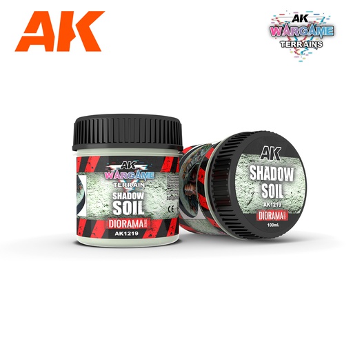 [ AK1219 ] AK-interactive SHADOW SOIL – WARGAME TERRAINS – 100ML