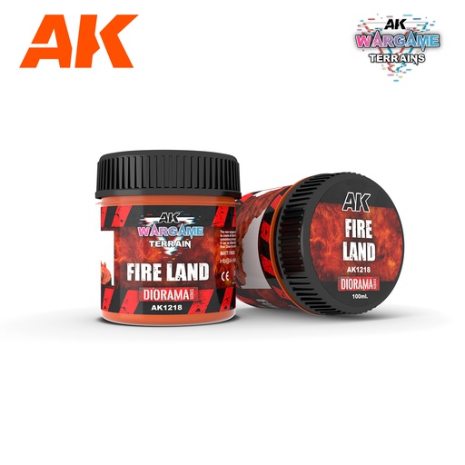 [ AK1218 ] AK-interactive FIRE LAND – WARGAME TERRAINS – 100ML