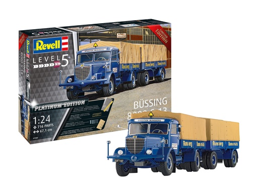 [ RE07580 ] Revell Büssing 8000 S 13 met Trailer "Platinum Edition" 1/24