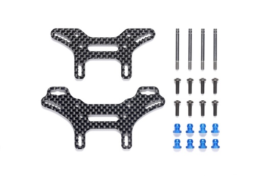 [ T22076 ] TAMIYA XV-02 short carbon damper stay set