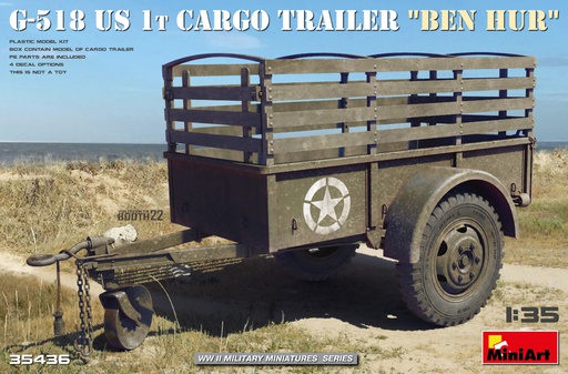 [ MINIART35436 ] Miniart G-518 US 1t Cargo Trailer "Ben Hur" 1/35
