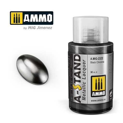[ MIG2322 ] AMMO A-STAND BLACK CHROME 30ML JAR