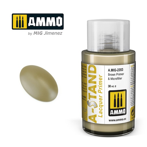 [ MIG2353 ] AMMO A-STAND BROWN PRIMER &amp; MICROFILLER 30ML JAR