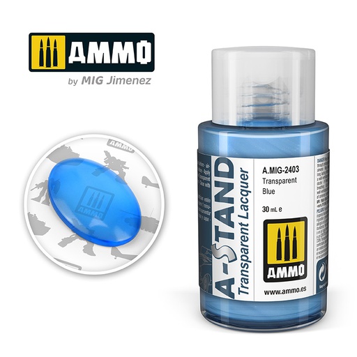 [ MIG2403 ] AMMO A-STAND TRANSPARENT BLUE 30ML JAR