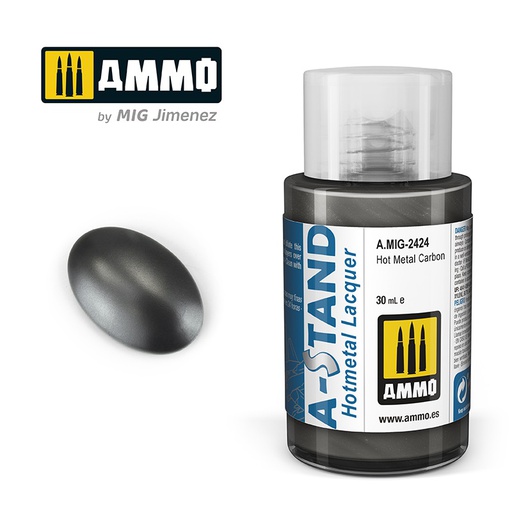 [ MIG2424 ] AMMO A-STAND HOT METAL CARBON 30ML JAR
