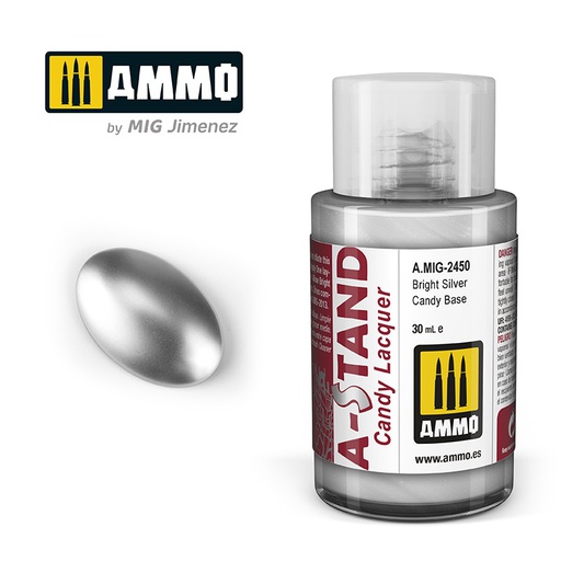 [ MIG2450 ] AMMO A-STAND CANDY BASE BRIGHT SILVER 30ML JAR