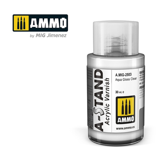 [ MIG2503 ] AMMO A-STAND AQUA GLOSS CLEAR 30ML JAR