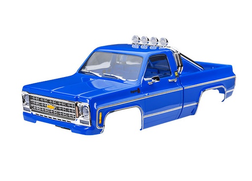 [ TRX-9811-BLUE ] TraxxasBody, Chevrolet K10 Truck (1979), complete, blue (includes grille, side mirrors, door handles, roll bar, windshield wipers, &amp; clipless mounting) (requires #9835 front &amp; rear bumpers) - TRX9811-BLUE